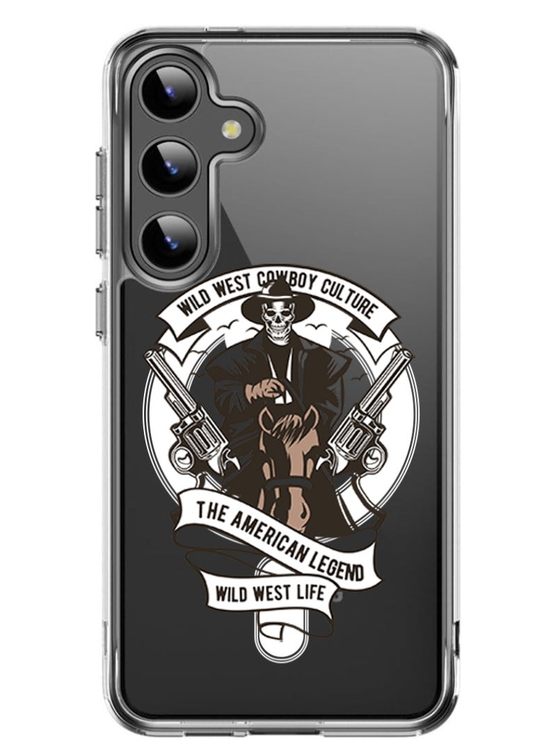 Theodor - Magnetic Case for Samsung Galaxy S24 Plus 6.7-inch Compatible with MagSafe Wireless Charging, Shockproof Phone Bumper Cover Wild west cowboy culture copy - Image 1