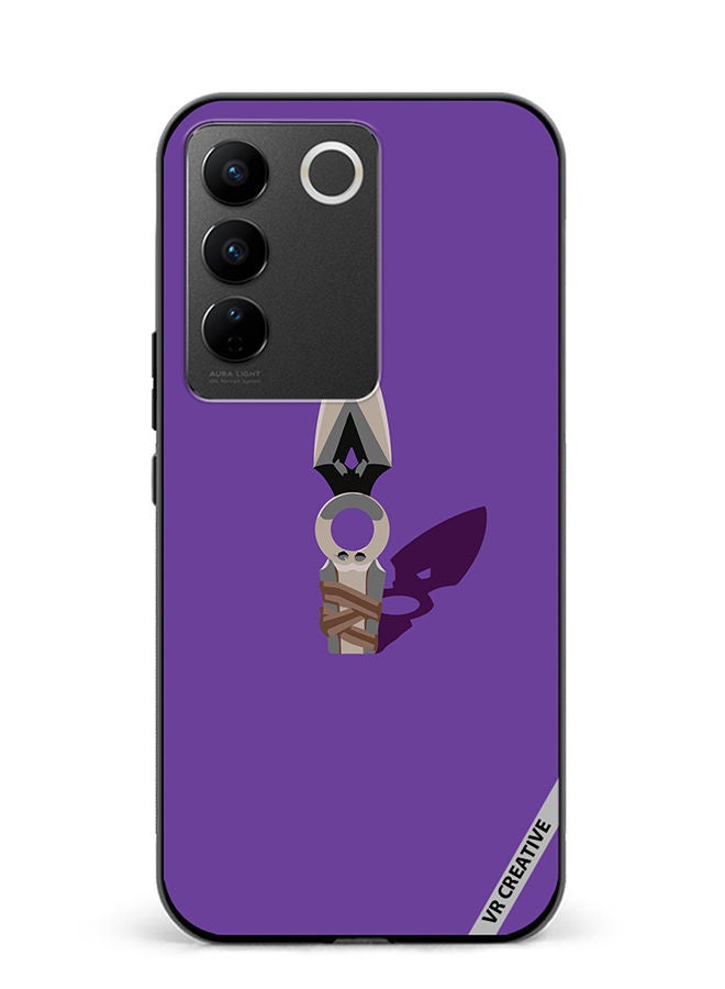 VR CREATIVE Protective Case Cover For Vivo V27 Pro Jett Knife Valorant Design Multicolour - Image 1