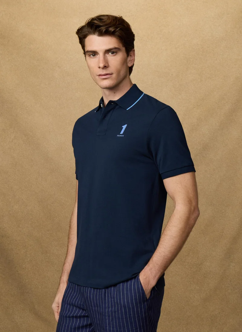 Hackett  Classic Fit Short Sleeve Number Polo for Men | Best Price UAE