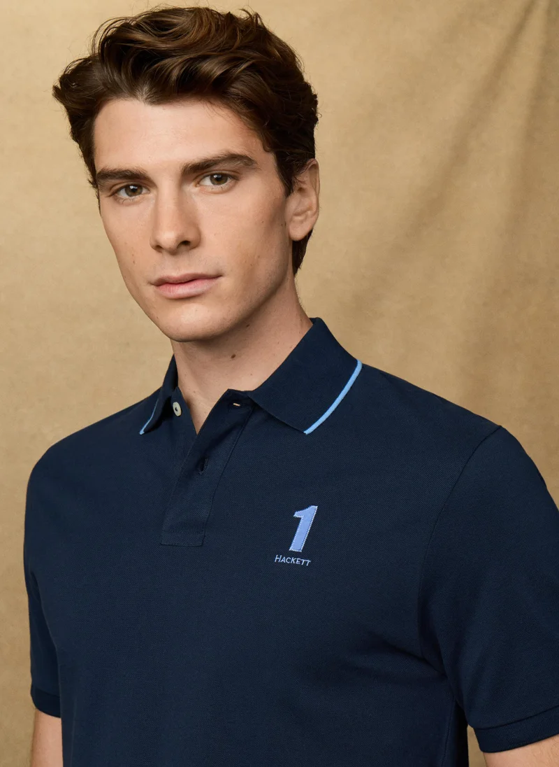 Hackett  Classic Fit Short Sleeve Number Polo for Men | Best Price UAE