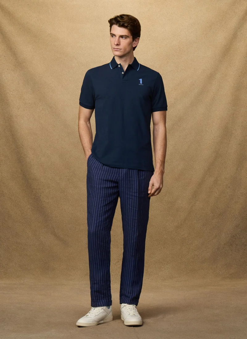 Hackett  Classic Fit Short Sleeve Number Polo for Men | Best Price UAE