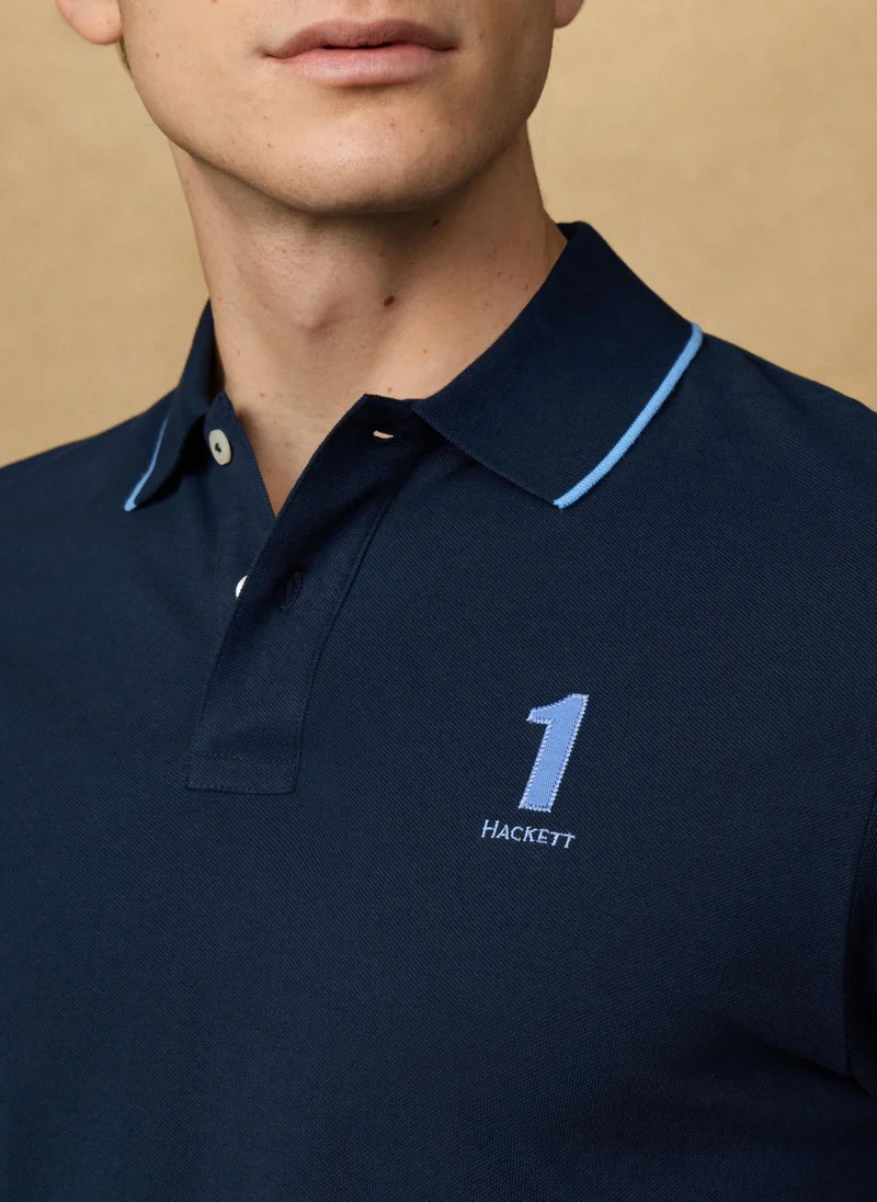 Hackett  Classic Fit Short Sleeve Number Polo for Men | Best Price UAE