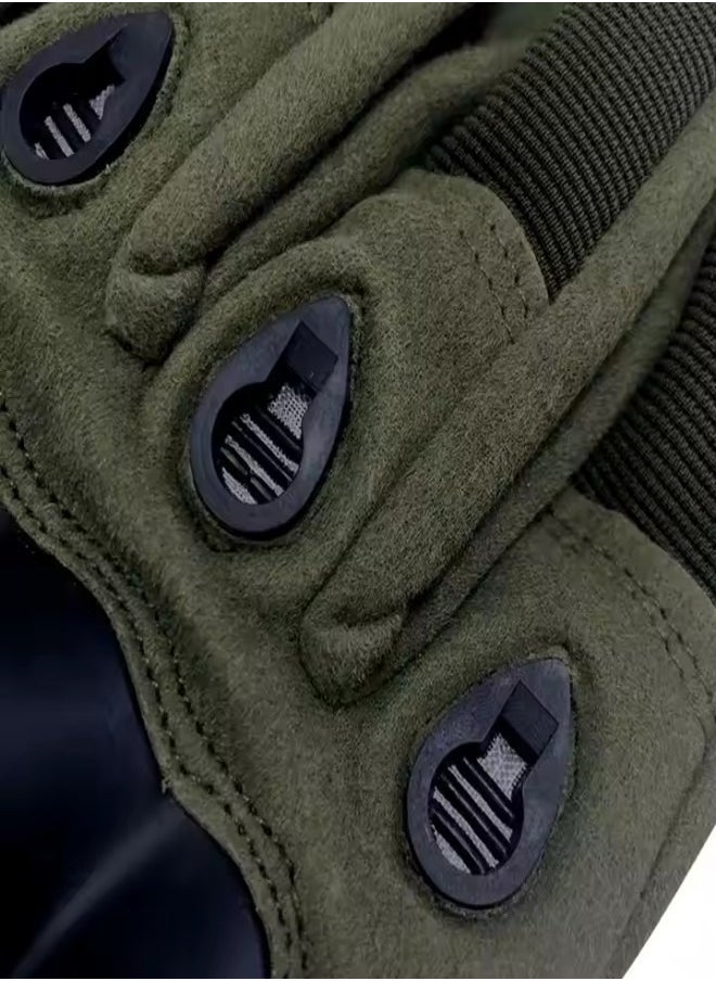 DUNISO - Tactical gloves, training and fitness long finger gloves, wear resistant and non slip, suitable for cycling, outdoor exercise, hiking, hunting, XL - Image 1