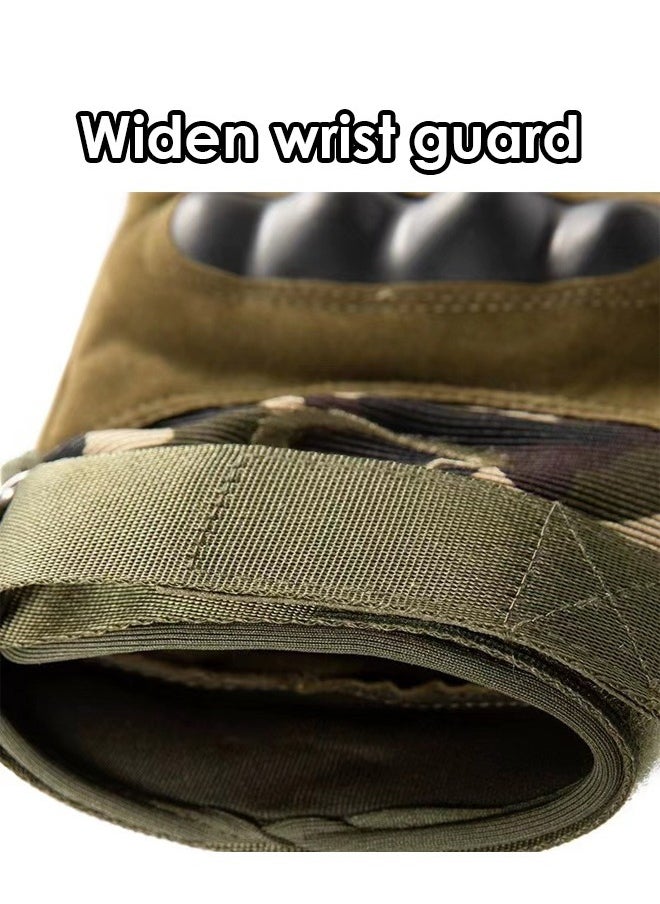 DUNISO - Tactical gloves, training and fitness long finger gloves, wear resistant and non slip, suitable for cycling, outdoor exercise, hiking, hunting, XL - Image 1