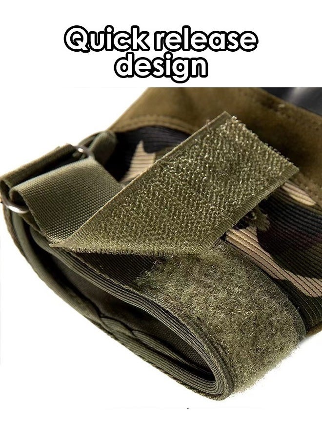 DUNISO - Tactical gloves, training and fitness long finger gloves, wear resistant and non slip, suitable for cycling, outdoor exercise, hiking, hunting, XL - Image 1