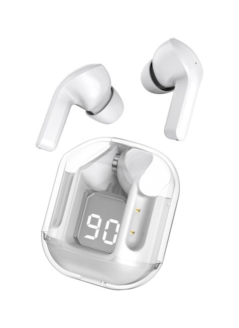 LEVORE Bluetooth earphone TWS crystal with screen display LBT301 White