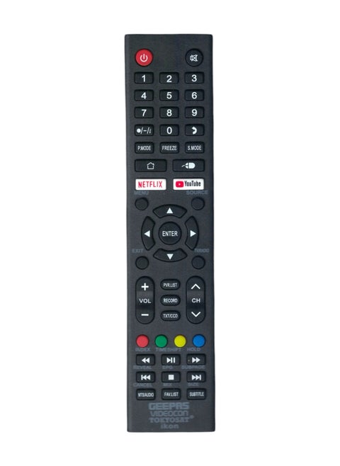 Geepas TV Remote, Videocon TV Remote, Tokyosat TV Remote, ikon TV Remote, Upgraded IR Replacement Remote For Geepas Smart TV LCD LED, Videocon Smart TV LCD LED, Tokyosat Smart TV LCD LED, IKON Smart TV LCD LED