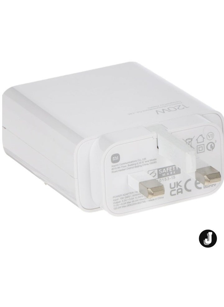 JAJEEK "67W Fast Charging Power Adapter for Xiaomi Mi 12/13T, Mi 9T Pro, Poco, Black Shark 5, Mi 11T/10T Pro, Note 11 Pro 5G & More (White)" - Image 3