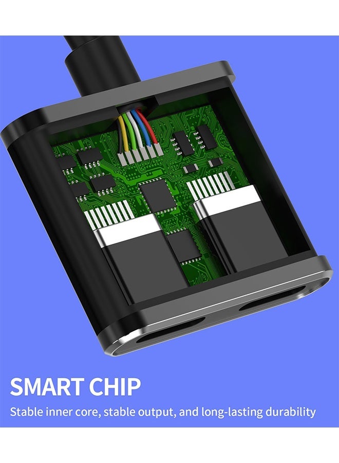 أوشن محول شاحن وسماعة رأس 3.5 ملم - شاحن مزدوج ومقابس سماعات للآيفون، شحن سريع ونقل صوت، متوافق مع جميع أجهزة آبل ذات شاحن لايتنينج. - Image 3