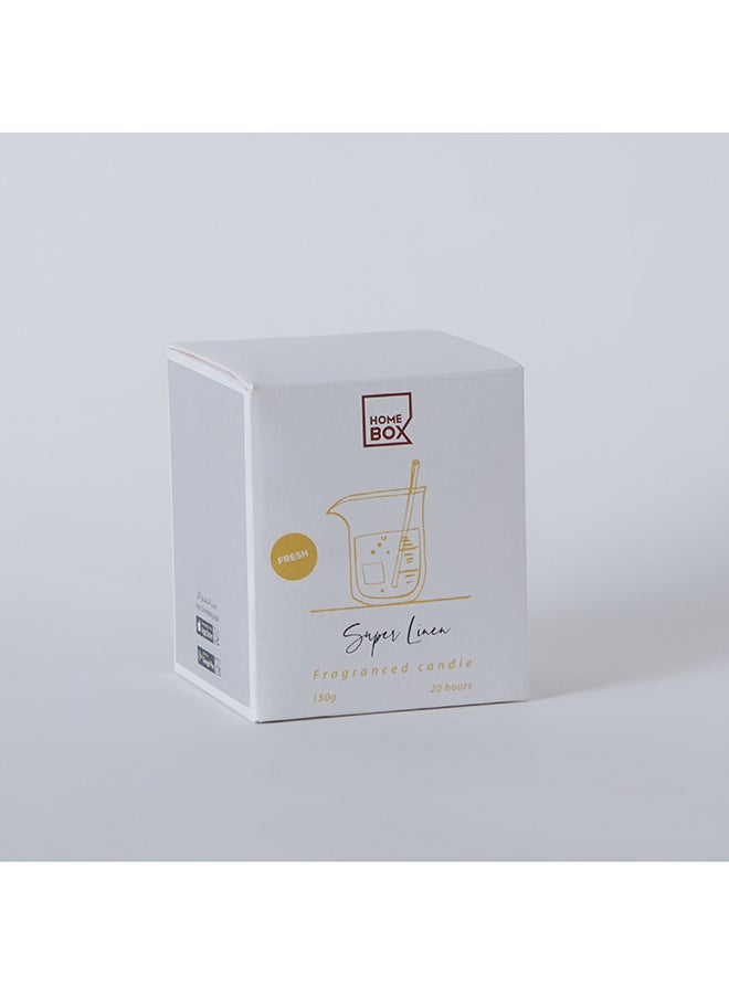 Home Box Eden Super Linen Glass Jar Candle - 150 g - Image 5