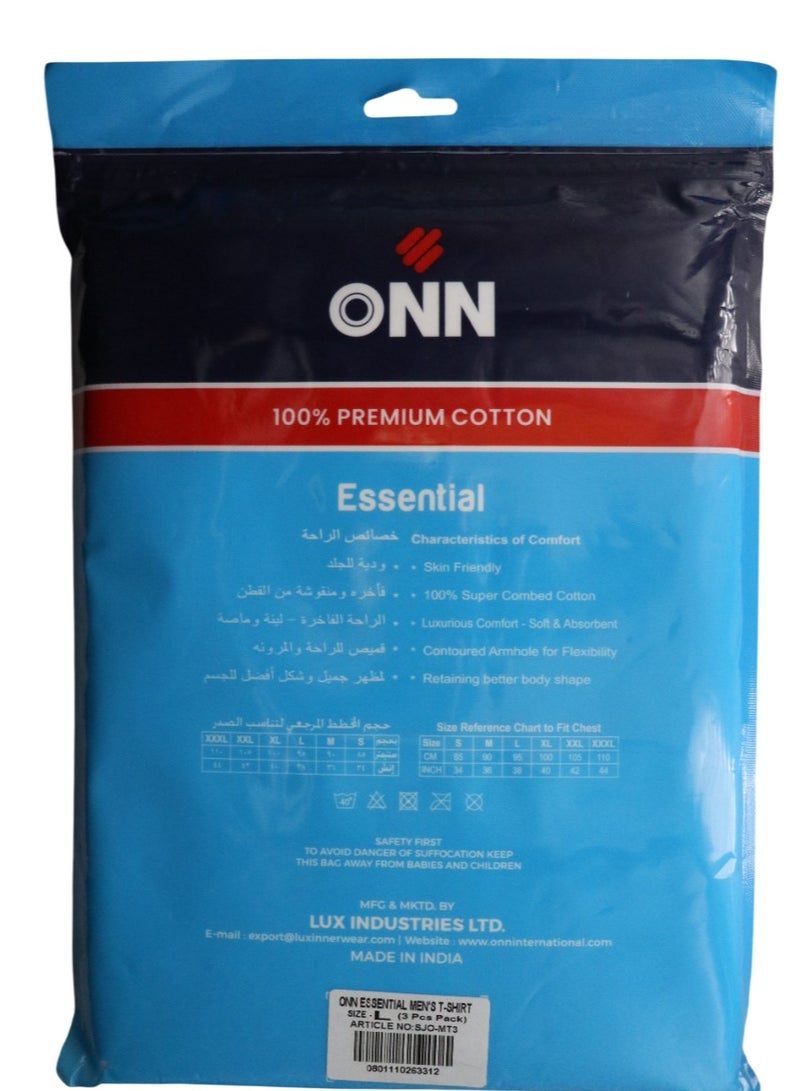 ONN mens undershirt 3pc cotton - Image 2