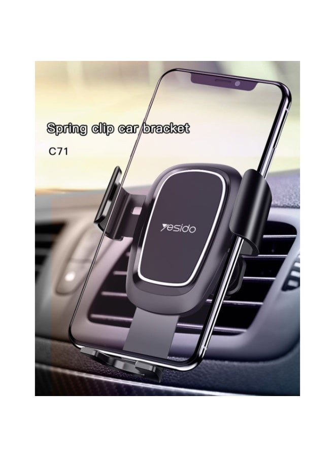 Yesido C71 Stock Spring Clip Mobile Phone Holder 360 Rotation Universal Car Mount Holder For Sale - Image 2