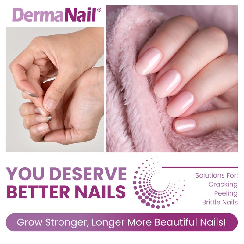 DermaNail Nail Strengthener & Cuticle Cream Set - Fingernail Care Kit with Liquid Nail Strengthener & Cutemol Cream (11.5g Sample) Healthy Growth - Repair for Brittle, Damaged, Thin, & Peeling Nails - Image 2