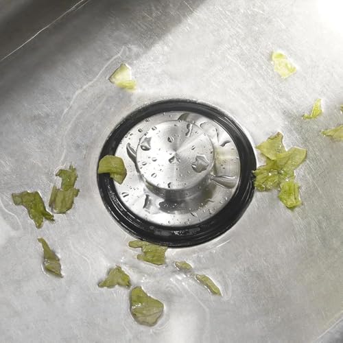 SpiderJuice 1Pc Universal Stainless Steel Kitchen Sink Drainage Hole Water Stopper Airtight Rubber Seal Gasket Cover Anti-Clogging Garbage Disposal Plug - Image 5