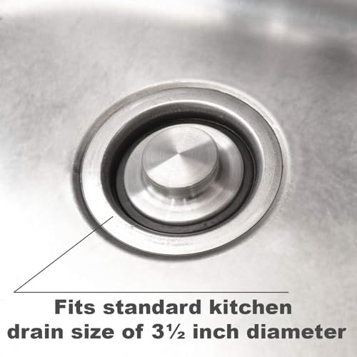 SpiderJuice 1Pc Universal Stainless Steel Kitchen Sink Drainage Hole Water Stopper Airtight Rubber Seal Gasket Cover Anti-Clogging Garbage Disposal Plug - Image 2