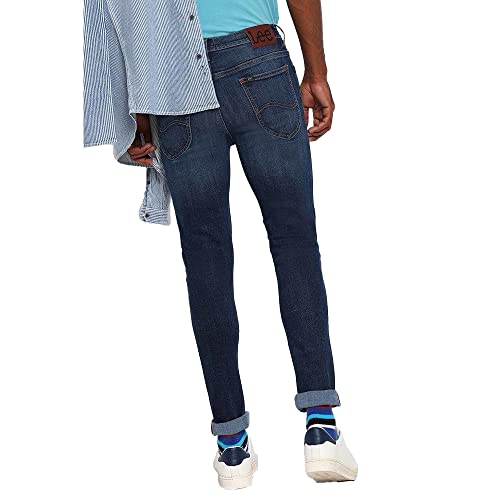 Lee Men's Tapered Fit Jeans (LMJN000813_Whiskered Blue_30) - Image 2