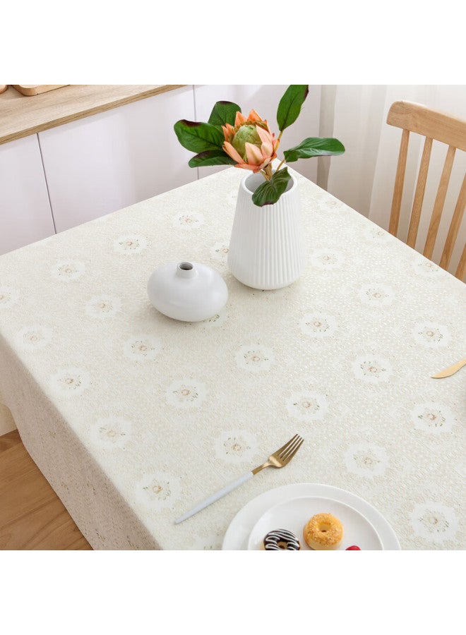 Houseware Qinmei Tablecloth, Waterproof, Oil-proof, Heat-resistant, Pvc Fabric, Simple Dining Table Cover, Table Mat, 140*180cm, Nr09 Meter - Image 2