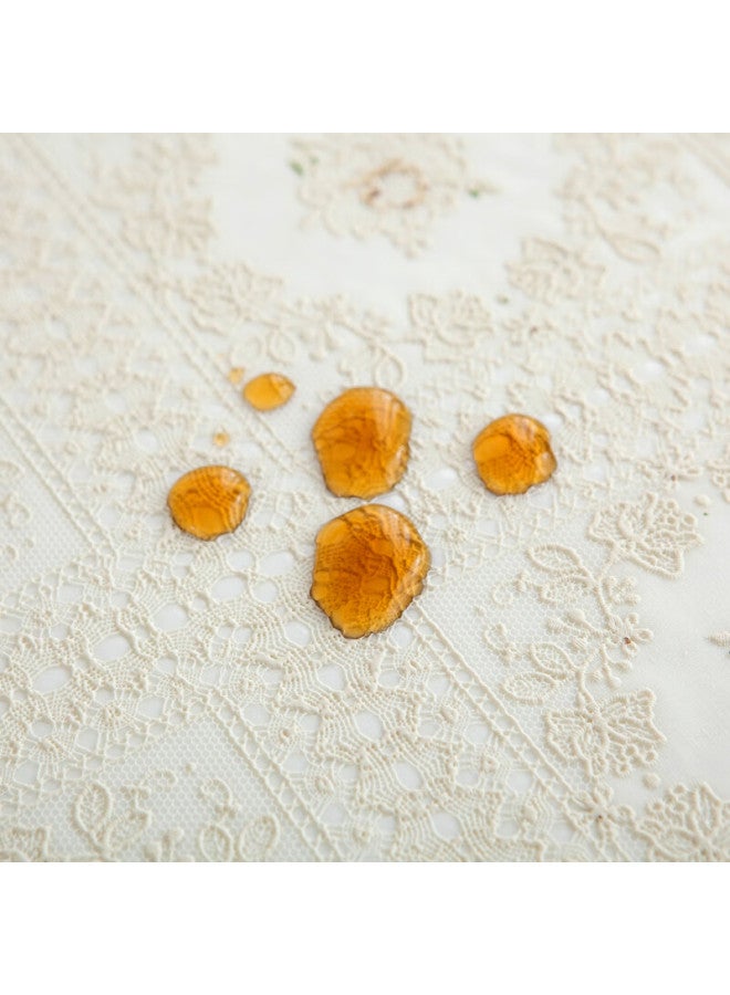 Houseware Qinmei Tablecloth, Waterproof, Oil-proof, Heat-resistant, Pvc Fabric, Simple Dining Table Cover, Table Mat, 140*180cm, Nr09 Meter - Image 3