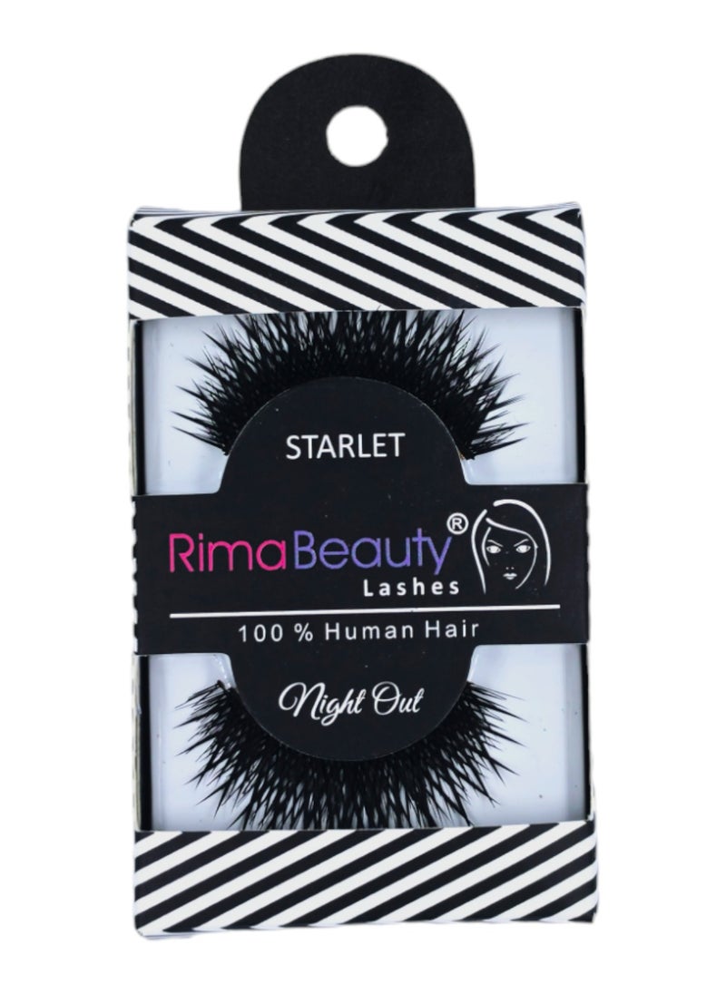 Rima Beauty Lashes - Human HAIR Black # STARLET - Image 1