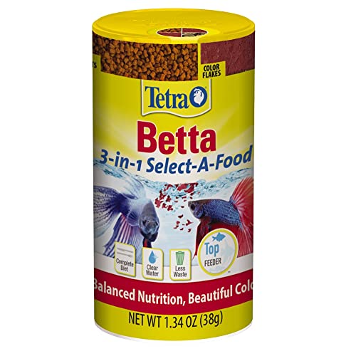 Tetra BettaMin Select-A-Food 1.34 Ounces, Fish Flakes, Variety Pack - Image 1