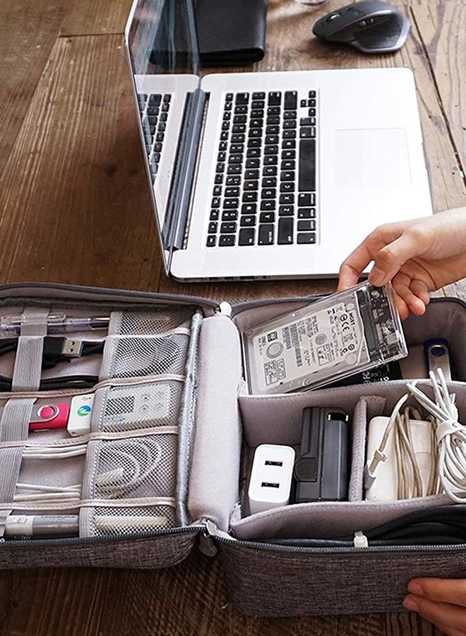 NIBEMINENT Digital Accessories Storage Bag Grey - Image 2