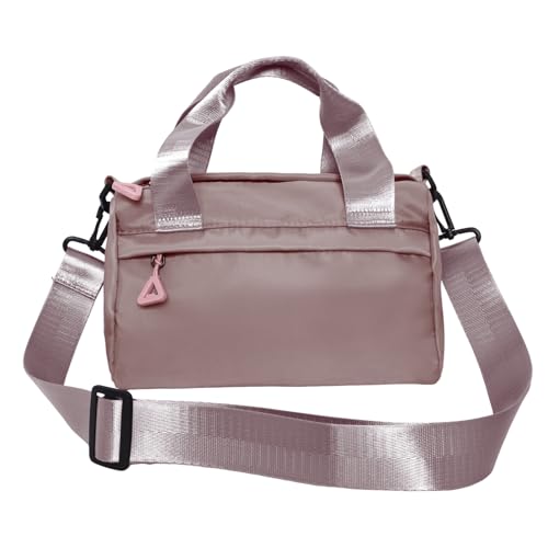 Hftjtsa Mini Gym Bag Sport Bag Adjustable Small Duffle Bag Detachable Strap Gym Tote for Women Men Portable Fitness Shoulder Bag for Sports Travel (Pink) - Image 1