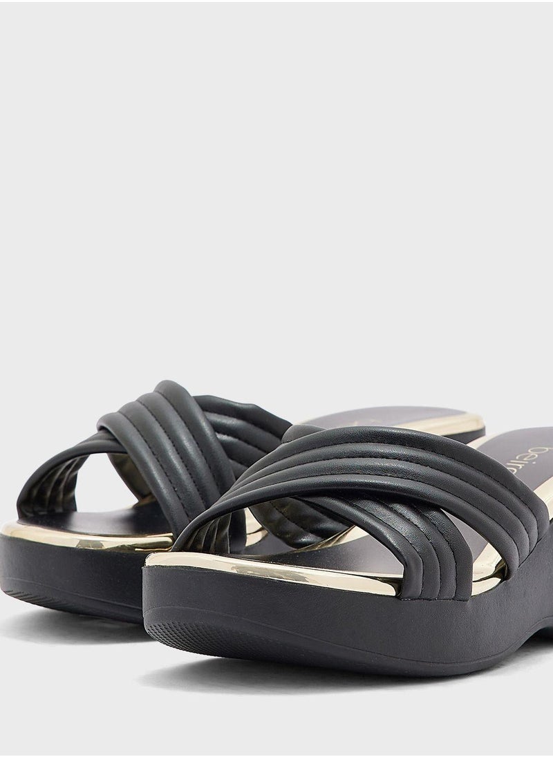 Beira Rio Jane Multi Strap High Heel Wedge Sandals  - Image 4