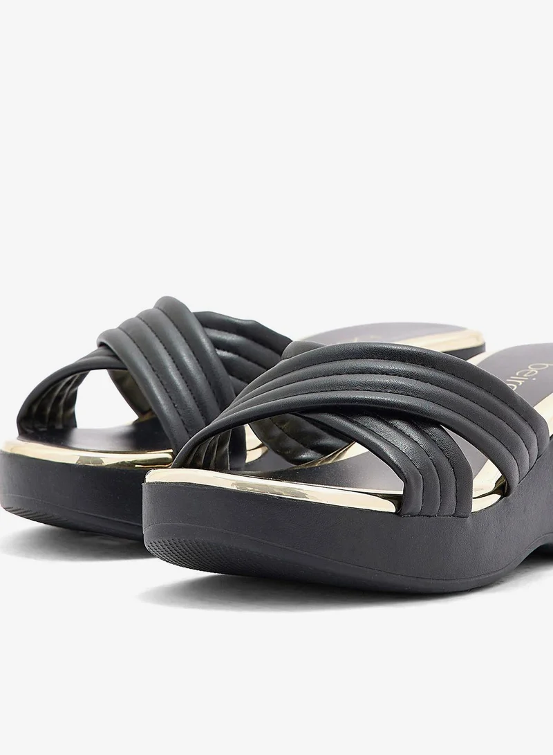 Beira Rio  Jane Multi Strap High Heel Wedge Sandals for Women | Best Price UAE