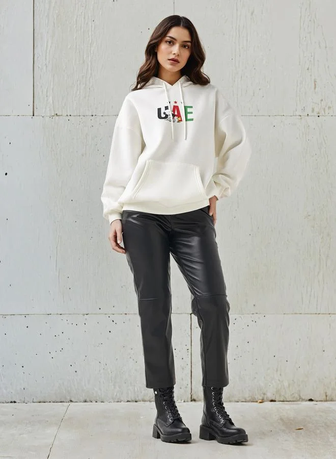 SP Characters Oversized Hoodie with UAE National Day Print