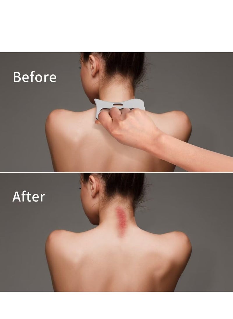 Loquat Guasha Massage Tool, Grade Stainless Steel Scraping Tool for Soft Tissue Upgrade Physical Therapy Stuff,Used for Back, Legs, Arms,Neck,Shoulder, Gua sha Tool - Image 5