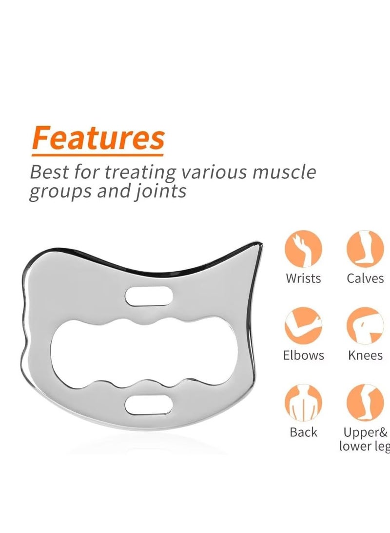 Loquat Guasha Massage Tool, Grade Stainless Steel Scraping Tool for Soft Tissue Upgrade Physical Therapy Stuff,Used for Back, Legs, Arms,Neck,Shoulder, Gua sha Tool - Image 2