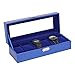 NEX Watch Case, 6 Slot Leather Watch Box Display Case Organizer Glass Jewelry Storage - Image 2