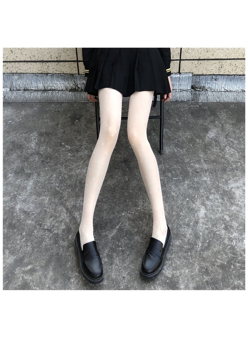 Fashionable Women's Stockings 10D ultra-thin Polka Dot Pattern Tight Fitting Pantyhose  - Image 1