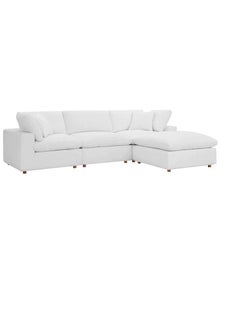 Wooden Twist Modernize Relleno L-Shape 4 Piece Sectional Sofa Set (White) - pzsku/Z7757BD7661346B6D19DFZ/45/_/1721287333/3d395855-90e7-4144-9619-2b71072d2001