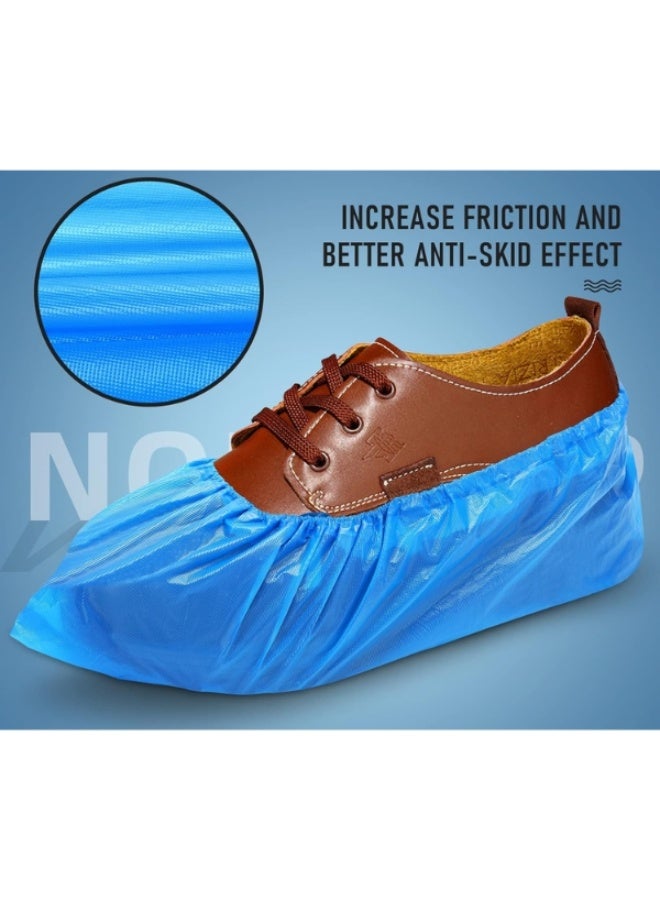 Shoe Covers Disposable Non Slip for Indoors Recyclable Shoe Booties Waterproof Shoe & Boot Covers Durable Shoe Protectors Covers One Size Fits Most Blue - Image 2