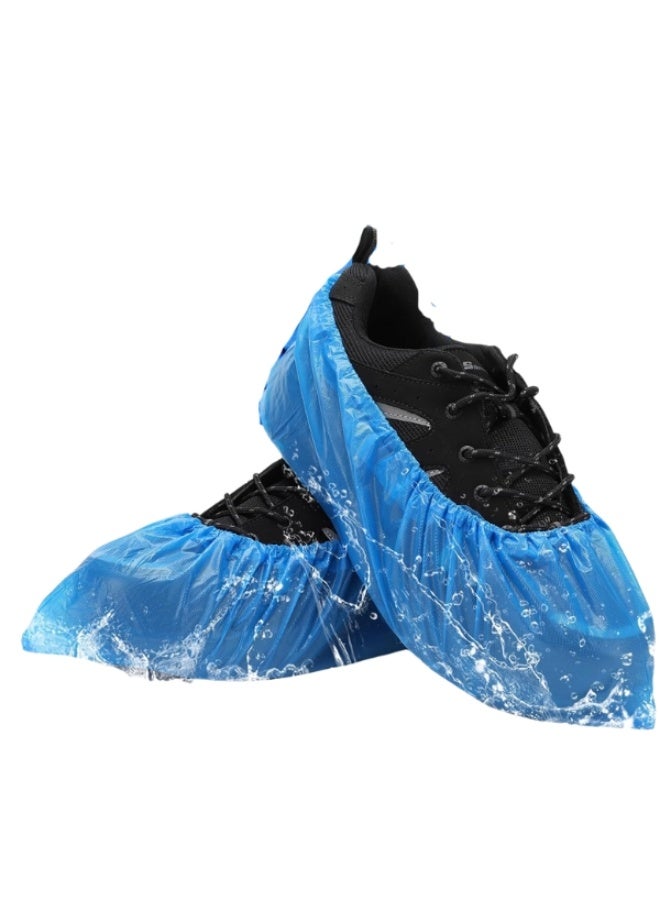 Shoe Covers Disposable Non Slip for Indoors Recyclable Shoe Booties Waterproof Shoe & Boot Covers Durable Shoe Protectors Covers One Size Fits Most Blue - Image 1
