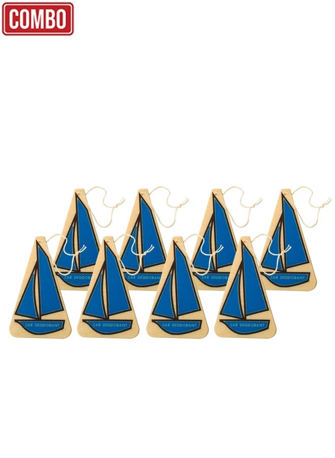 BAGUS Hanging Car Air Freshener Paper Deodorant with String 8 Pcs Long Lasting Odor Eliminator Eco Friendly Non Toxic Air Freshener for Car Interior Home Office Bedroom Wardrobe Rear View Mirror Hanging Freshener - Image 1