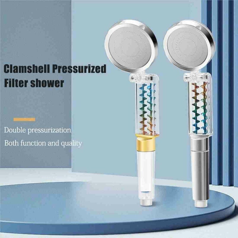 Nityasiddh Handheld High Pressure Shower Head with Filter HighPressure WaterSaving Shower with Filter Cotton 2 Turbo Rotating Fan Handheld Shower Hand Shower for Bathroom with Pause Switch - Image 3