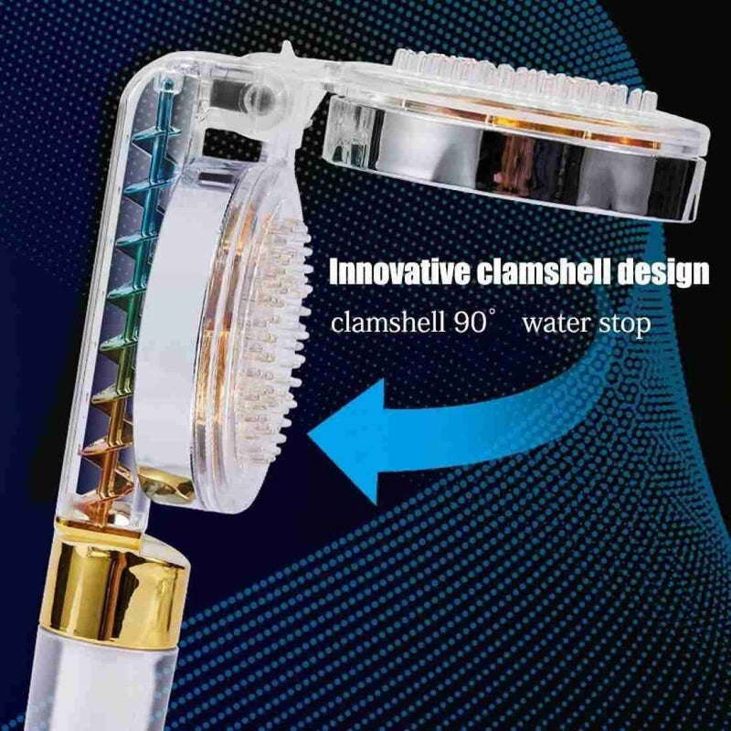 Nityasiddh Handheld High Pressure Shower Head with Filter HighPressure WaterSaving Shower with Filter Cotton 2 Turbo Rotating Fan Handheld Shower Hand Shower for Bathroom with Pause Switch - Image 5