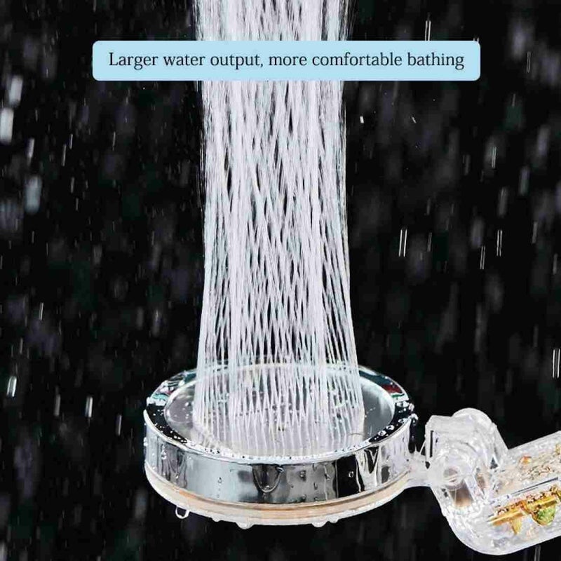 Nityasiddh Handheld High Pressure Shower Head with Filter HighPressure WaterSaving Shower with Filter Cotton 2 Turbo Rotating Fan Handheld Shower Hand Shower for Bathroom with Pause Switch - Image 2