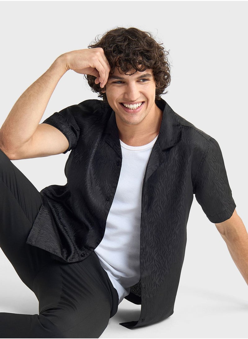 FAV Textured Regular Fit Shirt  - Image 1