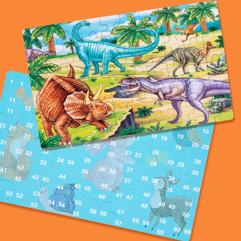 Wooden Cognitive Iron Box 60-Piece Puzzle Kidsren'S Toy For 0-3-6 Years Old, Early Education Educational Wooden Puzzle Toy - Image 5