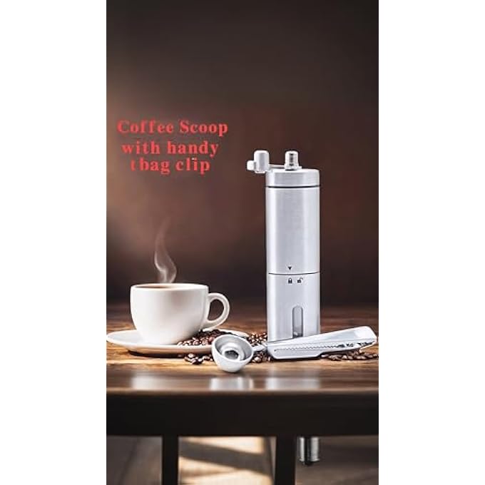 Honwor Portable Hand Coffee Grinder With Adjustable Settings  Conical Ceramic Burr For Espresso French Press Turkish Coffee  Stainless Steel Mill - Image 4