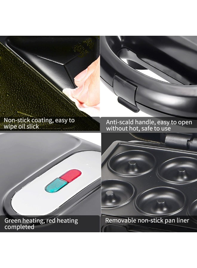 سوكاني صانعة الساندوتشات الكهربائية بقدرة 750 وات 6 في 1، الدونات والمكسرات والفطائر والأصداف والسندويشات والخبز المحمص وشرائح اللحم المشوية، طبق كبير غير لاصق قابل للإزالة، SK-908 أسود - Image 5