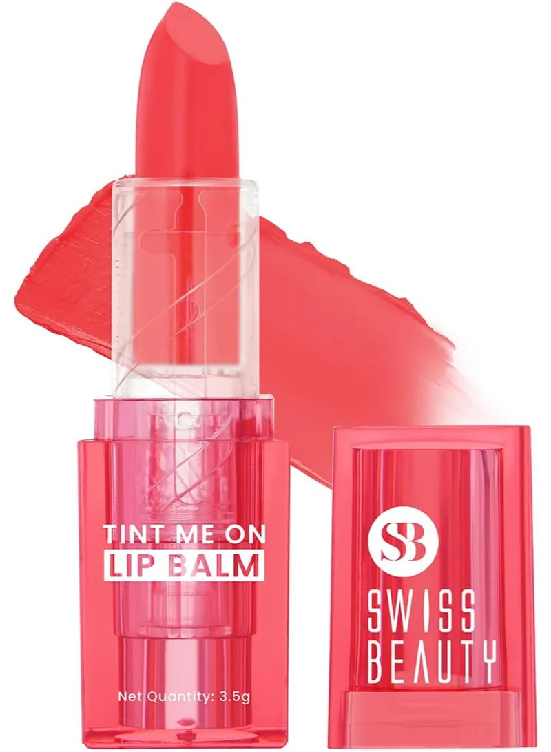 سويس بيوتي Swiss Beauty Tint Me On Lip Balm | Moisturises lips | Tinted Lip Balm | Shade - Cupcake Pink, 3.5gm