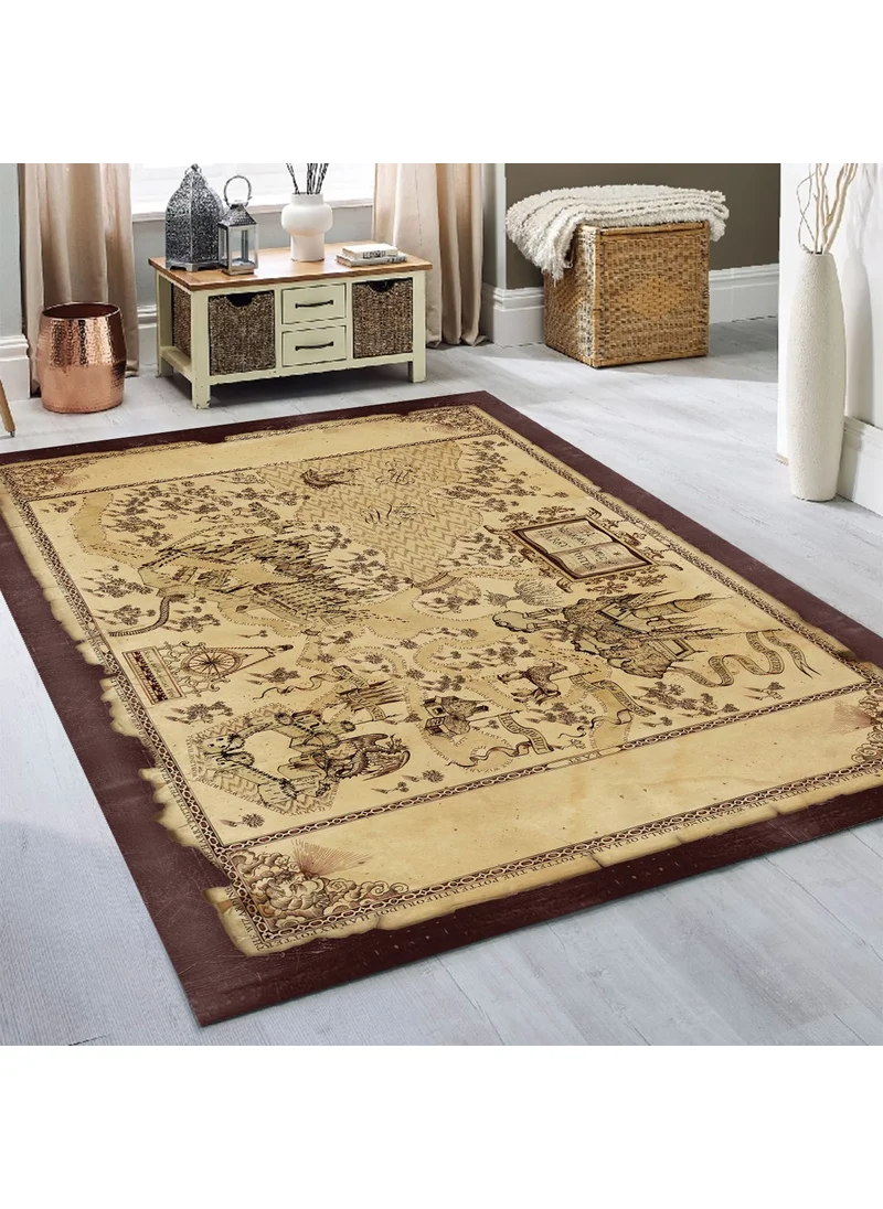 Vagonik Wagonik Marauder's Map Carpet Digital Printed Washable Carpet with Non-Slip Base