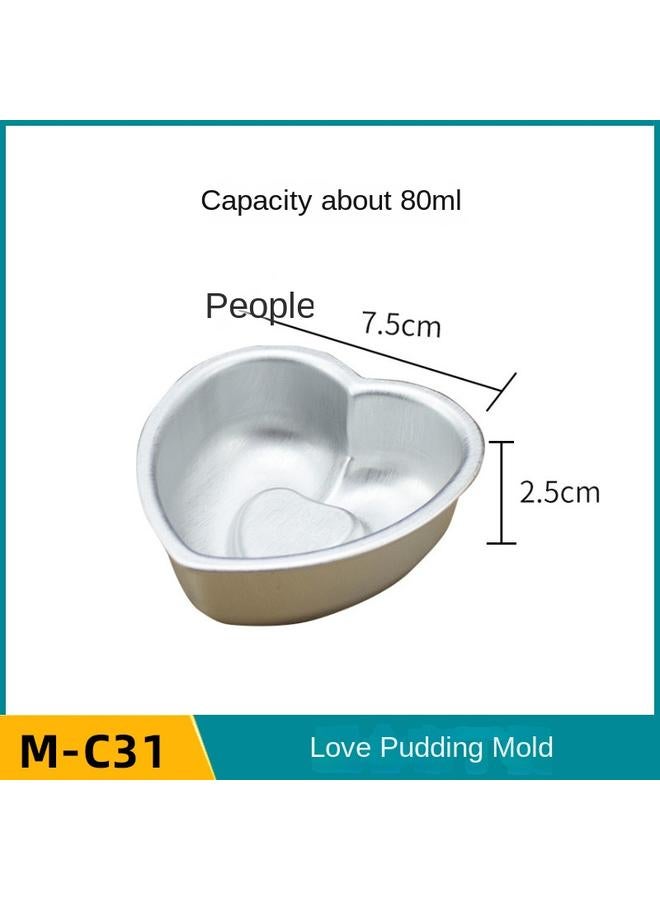 Bluejw Caramel Jelly Pudding Round Mold Mini Chiffon Small Cake Aluminum Mold Small Medium Western Cup Egg Tart Mold - Image 1