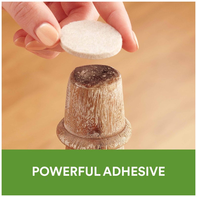 Scotch Felt Pads 32 PCS Beige, Felt Furniture Pads for Protecting Hardwood Floors, 1" Round, Easy-to-apply, Self-Stick design, Reliable protection from nicks, dents and scratches (SP802-NA) - Image 5