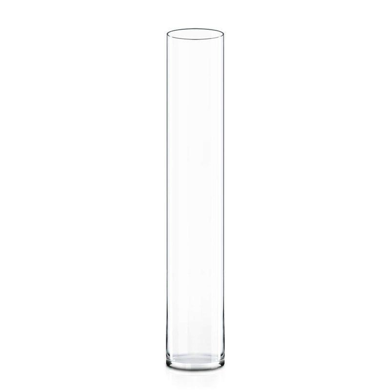 CYS Excel Clear Glass Cylinder Vase H28 D4 Multiple Size Choices Glass Flower Vase Centerpieces Hurricane Floating Candle Holder Vase