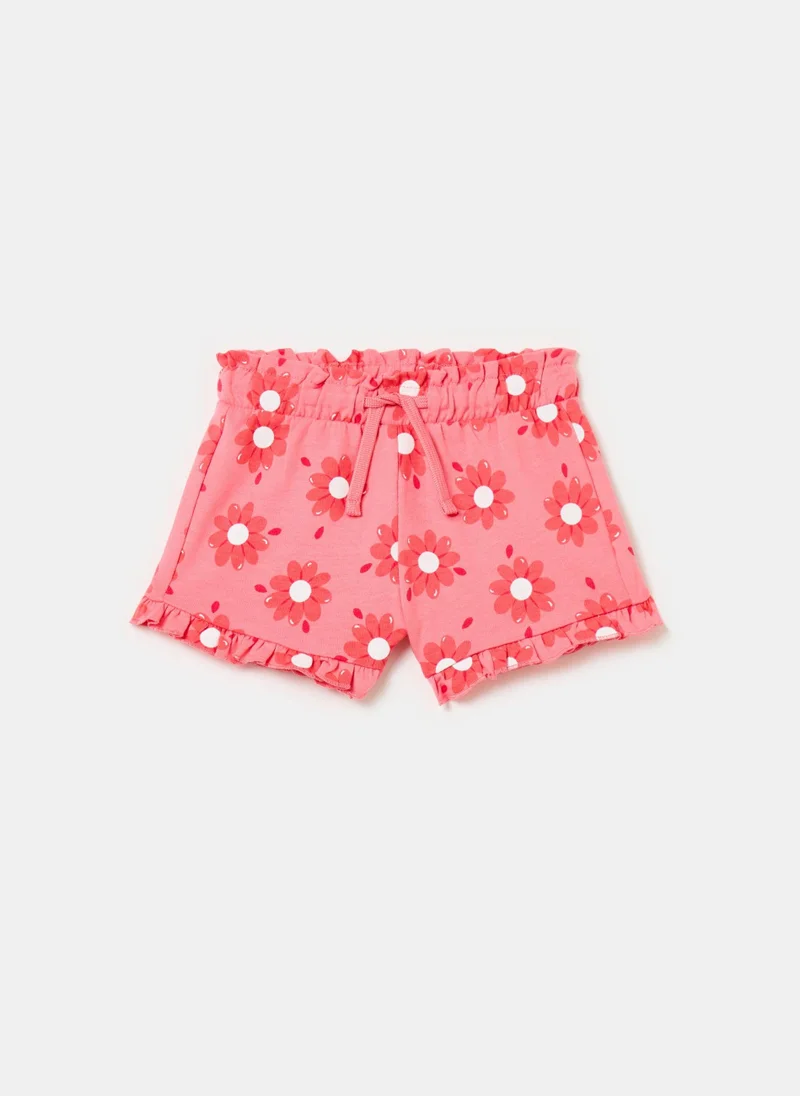 Ovs Shorts With Print And Drawstring